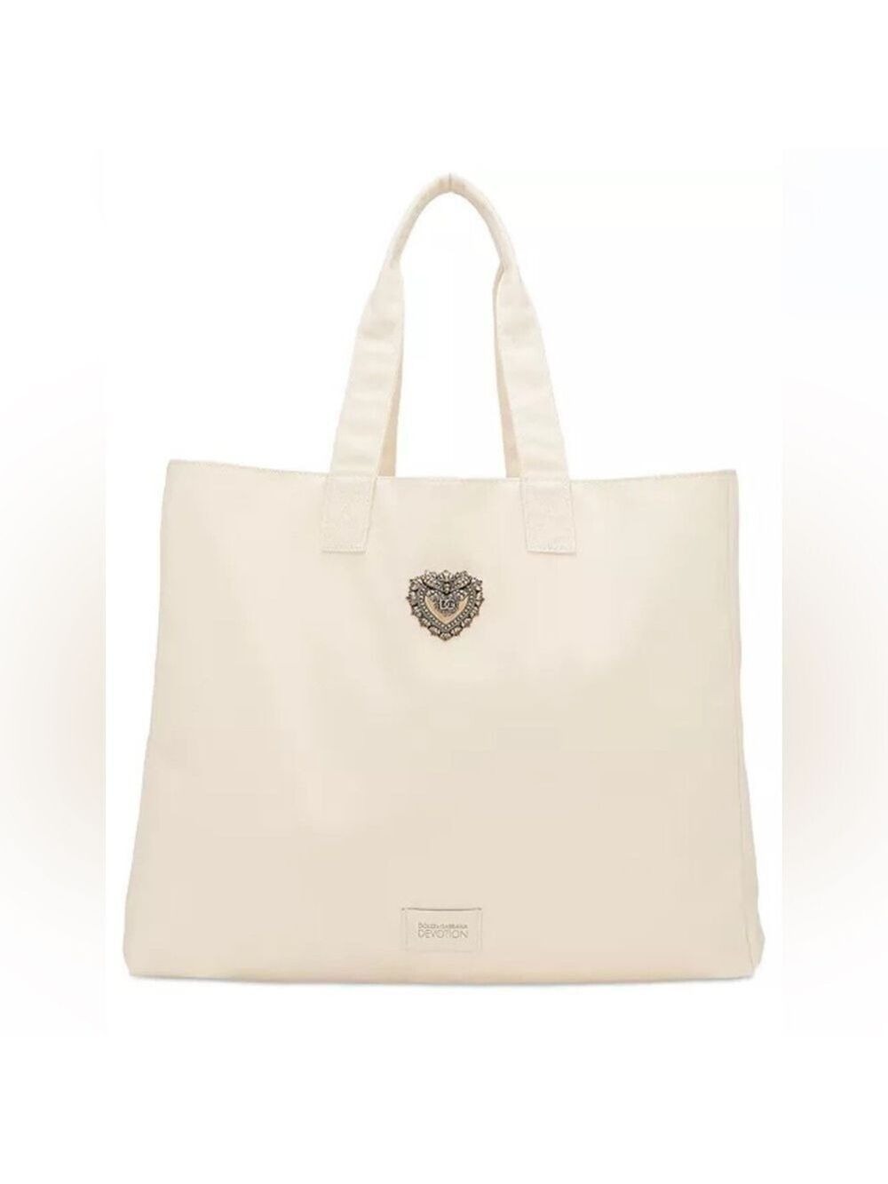 Dolce & Gabbana Beauty Tote Large Cream Luxury Authentic New